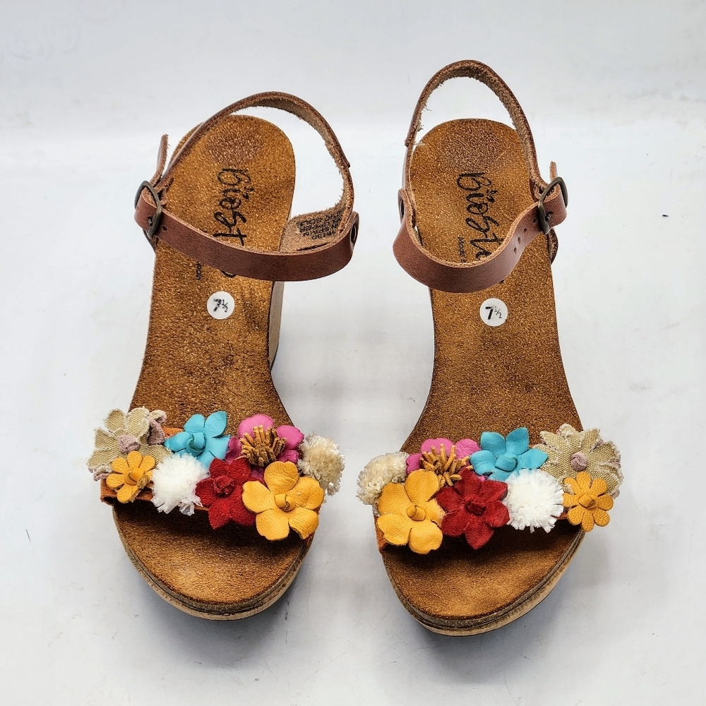 Floral Multi-Color Wedge Sandals - Women - Picture 2 of 16